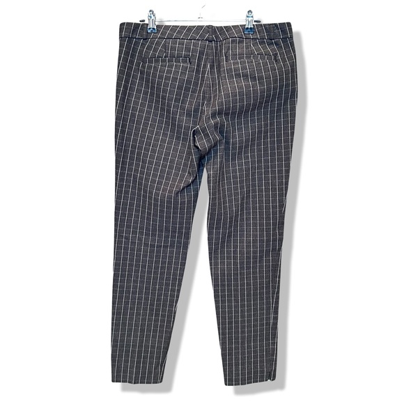 Women's Banana Republic Sloan Stretch Grey Pants with White Checkerboard 8L - Picture 5 of 15